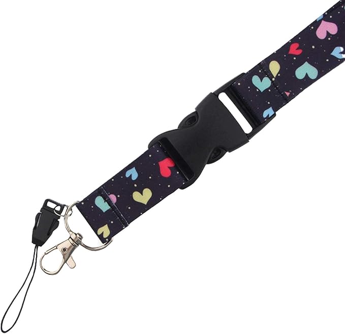 Yiflin Cute Neck Lanyard for Keys, Keychain, Wallet, ID Card Holder, with Quick Release Buckle
