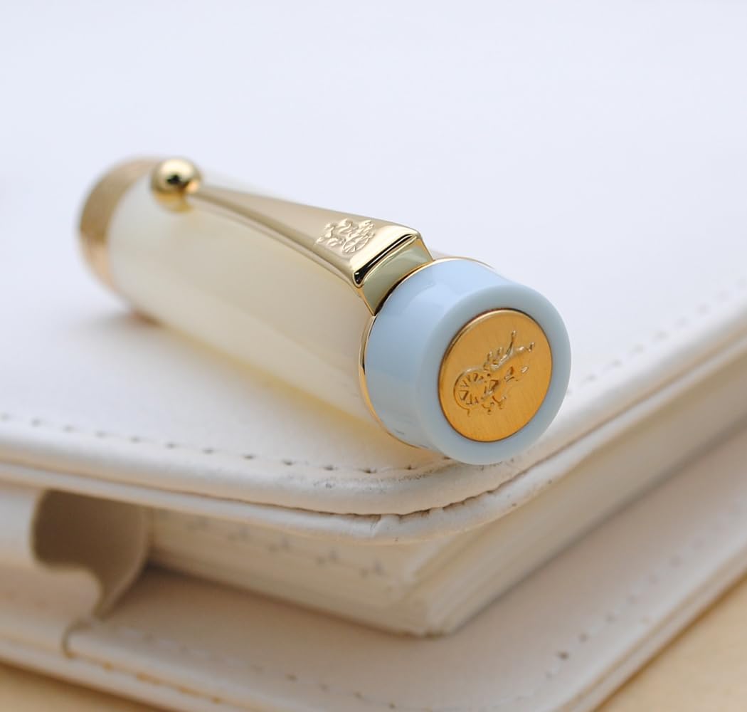 JINHAO 100 Fountain Pen with Ink Converter (Medium Nib 0.7mm, Light Blue)