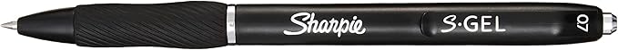 Sharpie S-Gel, Gel Pens, Drawing Pens, Gel Ink Pens For Journaling, Writing Pens, Coloring Pens, Medium Point Pens (0.7Mm), Black Ink Gel Pen, 4 Count