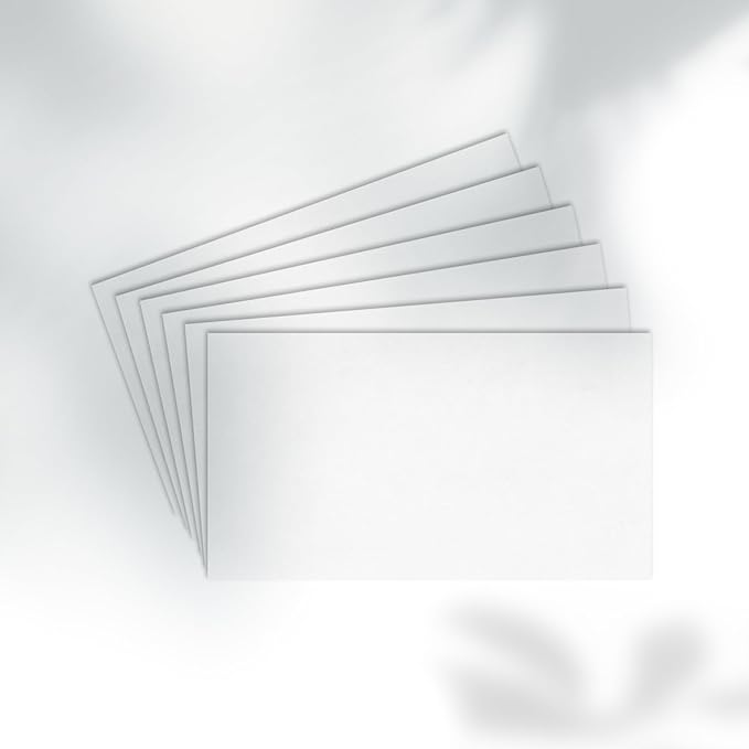 100 Sheets 5 x 7” White Cardstock Thick Paper - Blank Heavy Weight 350gsm Cover Card Stock for Invitations, Stationery Printing, Scrapbooking, Crafts, DIY Cards, Paper Crafting (5x7 Inches)