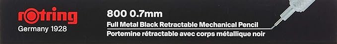 Rotring 800 Retractable Mechanical Pencil, 0.7 mm, Black Barrel