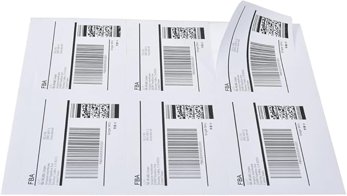 3-1/3”x 4” Shipping Address Labels, 600 Count Adhesive Stickers Labels for Laser/Inkjet Printer, 6 per Page [Paper 8.5" x 11"] Printable Mailing Labels