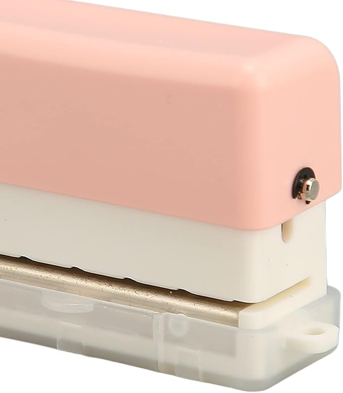 6 Hole Paper Puncher, Loose Binders & Binding Systems Binding Machines Leaf Paper Puncher for A4 A5 B5 Notebook Scrapbook, 2 Sheets Capacity, Hole Diameter: 5.5mm ()