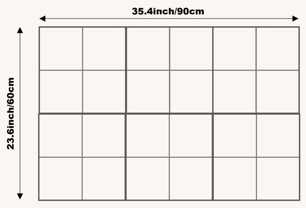 Cork Board 24 x36 Alternative - 6 Pack Felt Wall Tiles with Safe Removable Adhesive Tabs, Cork Boards for Walls Cork Board for Home Office Pin Board Tack Board - Desert Palm