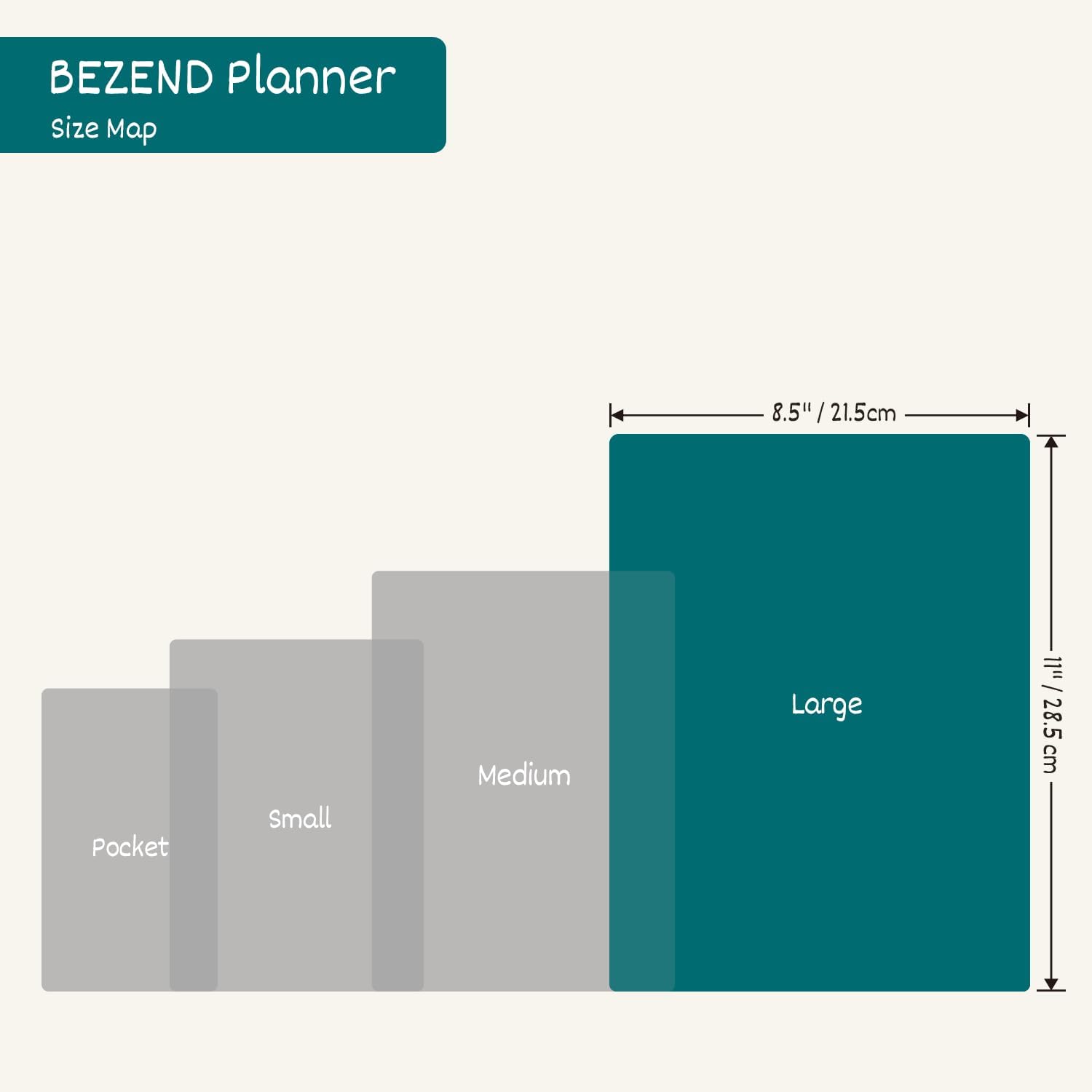 BEZEND Weekly Planner 2025-2026 with 2 Columns, 8.5" x 11" Academic Calendar 18 Months (Jul 25-Dec 26) Life Work Appointment Book with Monthly Tab, PU Leather Hardcover - Black