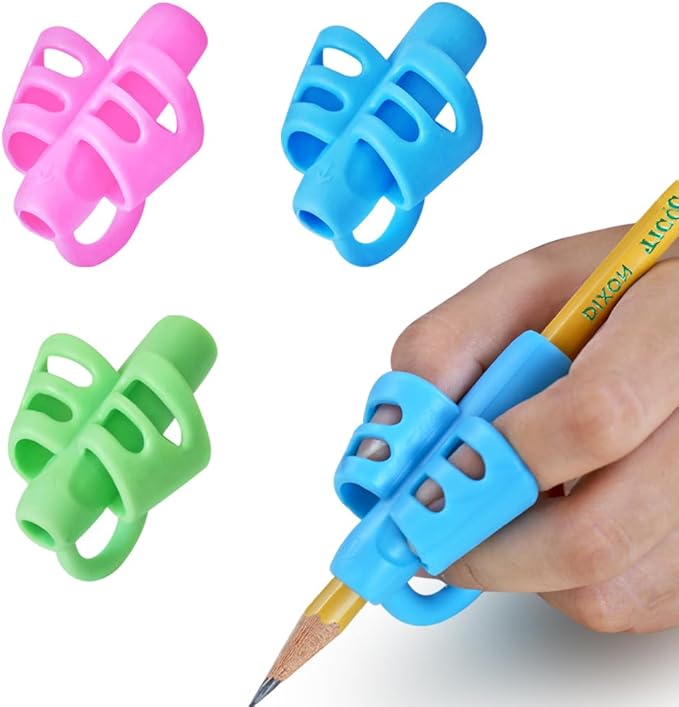 JuneLsy Pencil Grips Pencil Grips for Kids Handwriting Posture Correction Training Writing AIDS for Kids toddler Preschoolers Students Children Special Needs (3pack01)