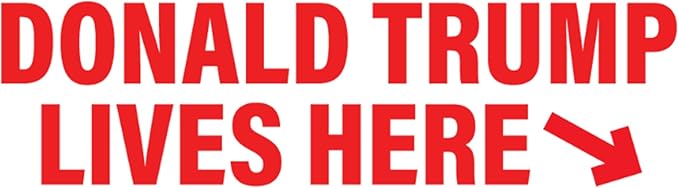 Donald Trump Lives Here Stamp - Self Inking Custom Stamp for Trump 2024 Merchandise, Office Supplies, Election Party Decorations, Fun Novelty Stamp