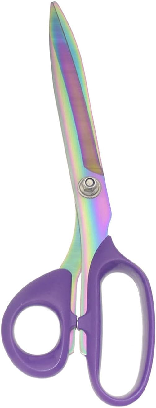 Fabric Scissors,Multi-Purpose Heavy Duty Colorful Titanium Plated Stainless Steel Sewing Scissors,Sewing Fabric Leather Dressmaking Shears Professional Crafting (10 Inch)