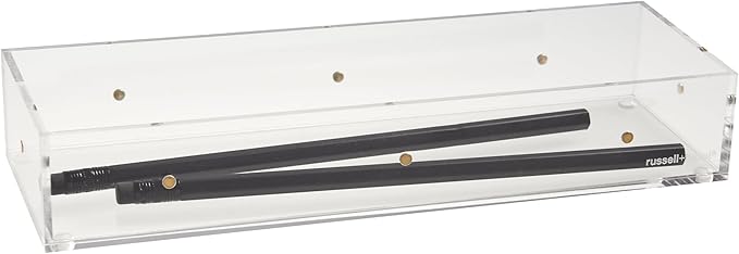 russell+hazel Long Acrylic Drawer Bloc, 9” x 3”, Desktop Organization, Clear, 1 Count, 98145