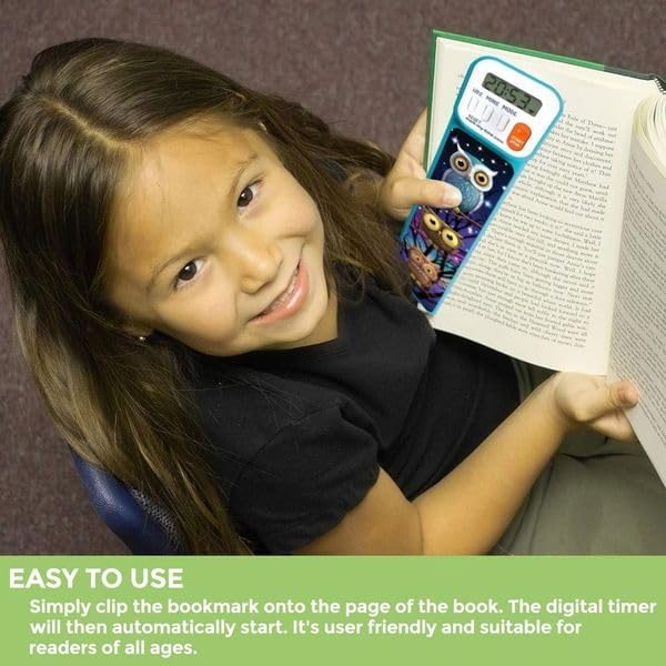 Mark-My-Time - Digital Bookmark - Mark My Time Reading Timer and Bookmark for Kids, Cool Bookmarks and Reading Incentives, Christmas Gift & Stocking Stuffer for Book Lovers - 3D Owls