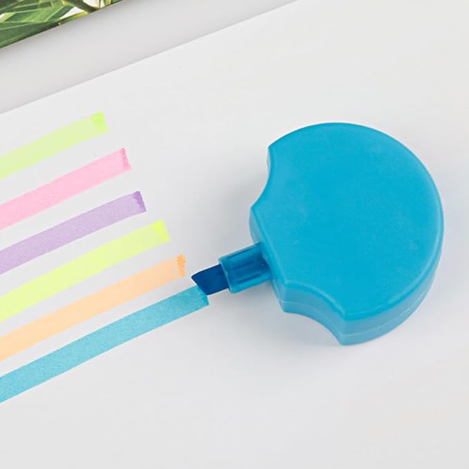 Creative 6 Color in 1 Flower Shape Highlighter Marker, Multi-Color Highlighter Pens for Journal Planner, Coloring Book, Underlining, Note Taking, etc.