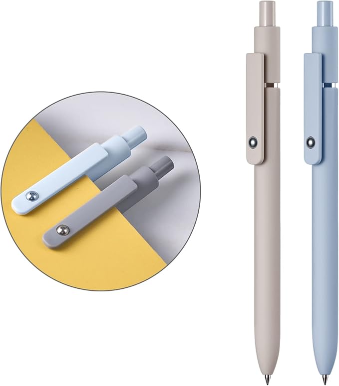 EEOYU 5pcs Quick Dry Ink Gel Pens Fine Point Retractable Roller Ball Pens Black Ink Smooth Writing Cute Aesthetic pens for School Office Home Diary