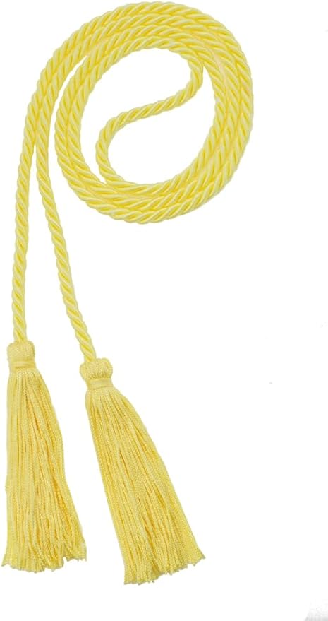 Tassel Depot Graduation Honor Cord - Lemon - Every School Color Available - Made in USA