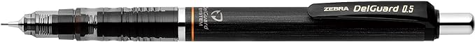 Zebra Pen DelGuard Mechanical Pencil, Fine Point, 0.5mm, Black/Blue/White Barrel, Lead Refills, Refillable, 3-Pack (58603)