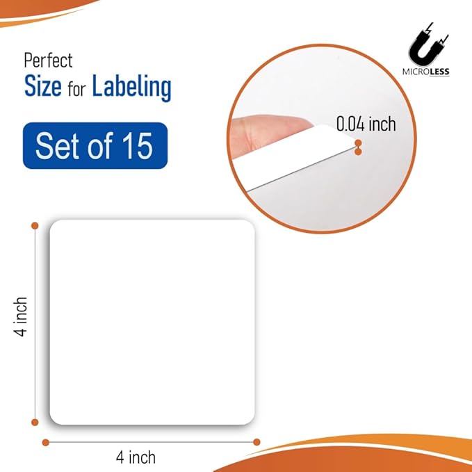 Dry Erase Magnetic Label 4 x 4 inch