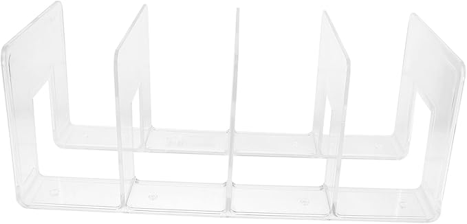 Ciieeo Wallet Acrylic Books Wallet Holder Desk Book Ends Book Holders for Shelves Book Stand Manager Shelf Partition Plate Decorate Bookend Storage Bag Desktop Delicate bookend