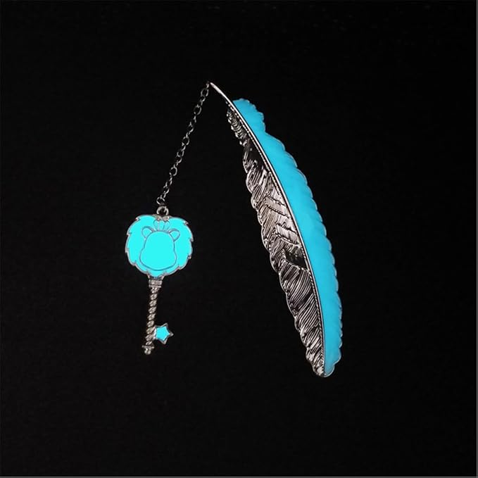 Zodiac Feather Bookmark Gifts for Women Men, Cool Metal Bookmark Glow in The Dark Leo Bookmark, Luminous Star Sign Constellation Horoscope Bookmark Gifts