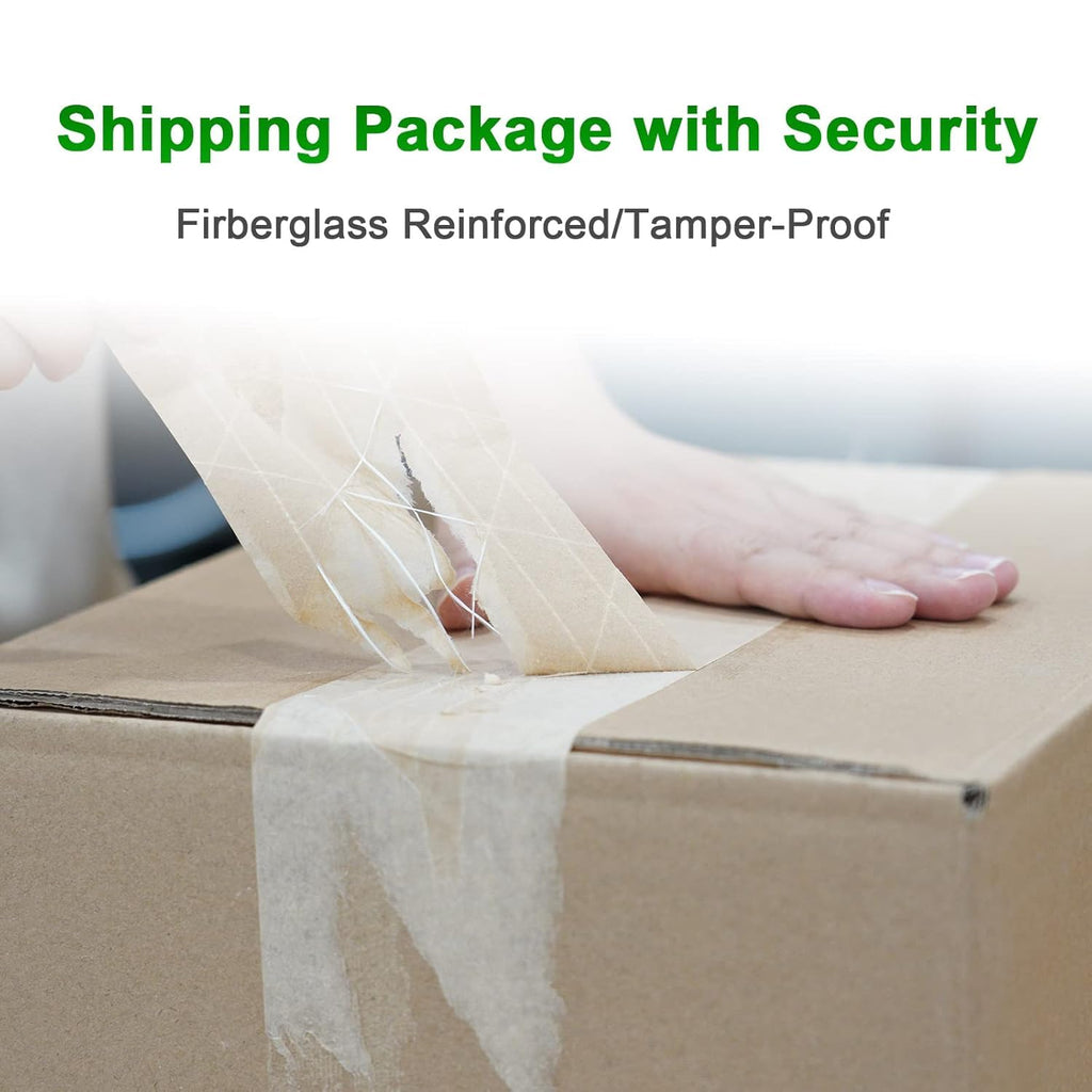 Water Activated Kraft Paper Tape – 5 Reinforced Fibers, 127gsm, 2.75" x 450ft, 2 Rolls – Heavy Duty for Shipping, Moving & Industrial Packaging