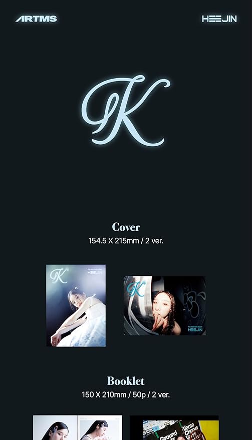 HEEJIN K 1st Mini Album CD+Booklet+Special Class objekt+Sticker+Folded Poster on Pack+Clear photocard+Photo Stand+Tracking Sealed (B Version)