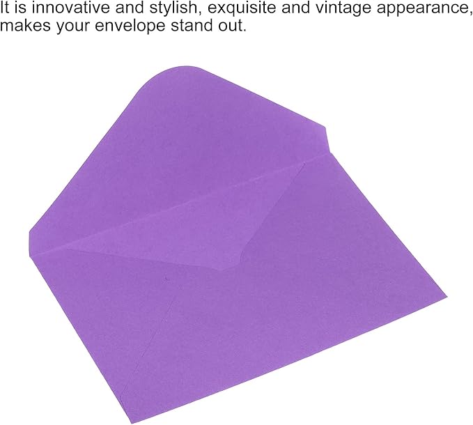 PATIKIL Mini Envelopes, 50 Pack Gift Cards Business Cards Envelope for Invitation Graduation, Purple