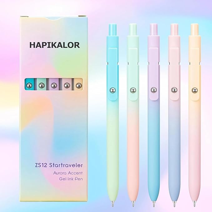 Nurse Pens, Easter Gifts for Women Coworker Doctor Nurses, Aesthetic Preppy Office Supplies, Office Desk Accessories Nursing School Essentials, Fine Point Pen for Journaling Note Taking(5 Pcs Morandi)