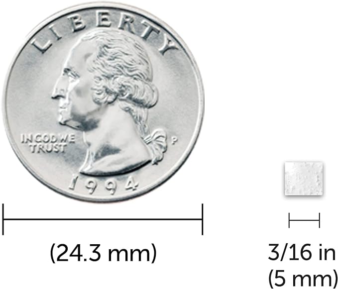 Glue Dots, Glue Squares Dot N' Go Dispenser, Double-Sided, 3/16", 450 Dots, Permanent, DIY Craft Glue Tape, Sticky Adhesive Glue Points, Liquid Hot Glue Alternative, Clear