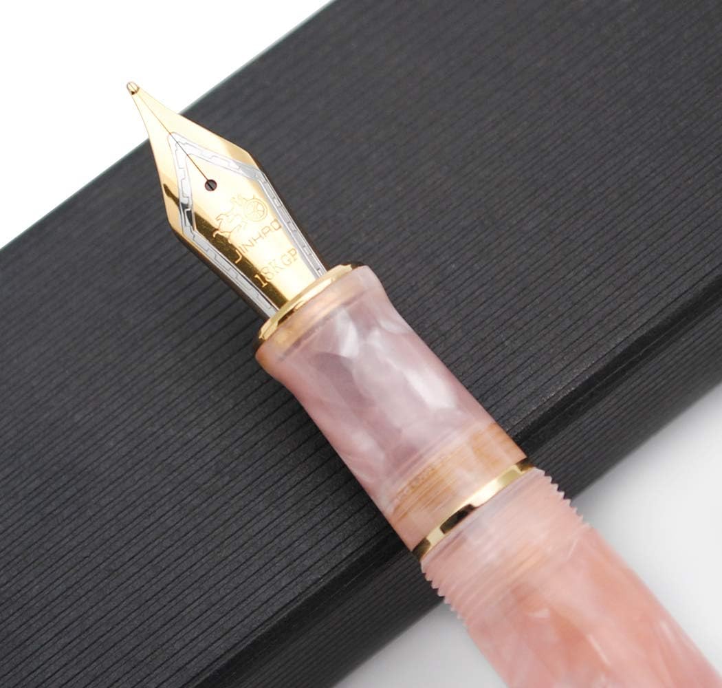 JINHAO 100 Fountain Pen with Ink Converter (Medium Nib 0.7mm, Sakura Pink)