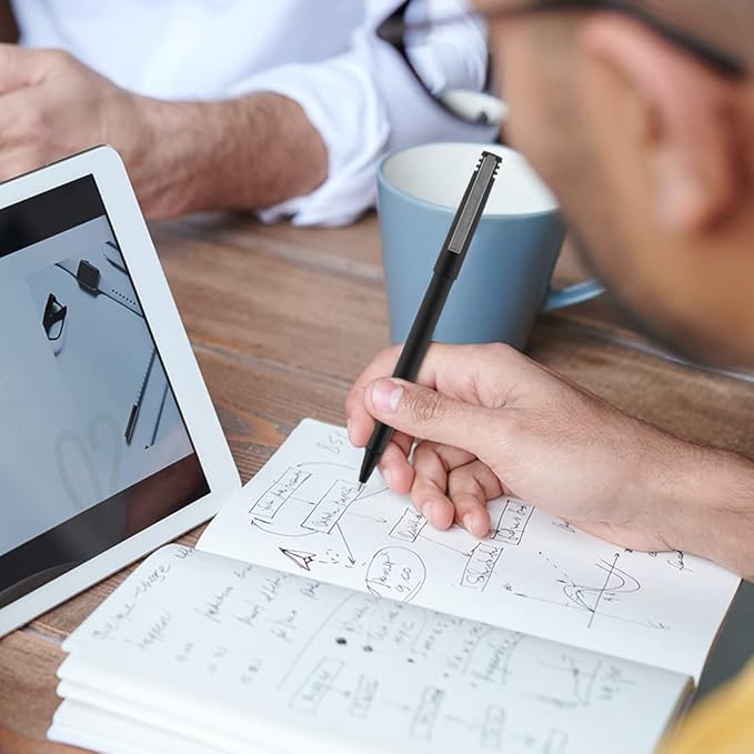 uni-ball Roller Rollerball Pens Fine Point Micro Tip, 0.5mm, Black, 12 Pack