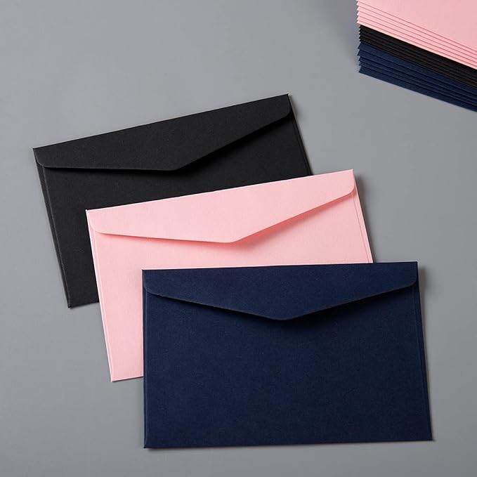 120 Pack Mini Envelopes Small Envelopes Self-Adhesive Kraft Paper Tiny Pockets for Business Cards Christmas Holiday Small Gift Cards Invitations Cards(4.13"×2.76") (Pink)