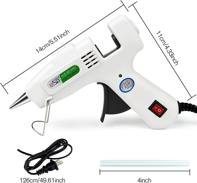Hot Glue Gun Kit with 30 Glue Sticks, Fast Preheating Hot Melt, High Temp for School Crafts DIY Arts and Quick Home Repairs (20w)