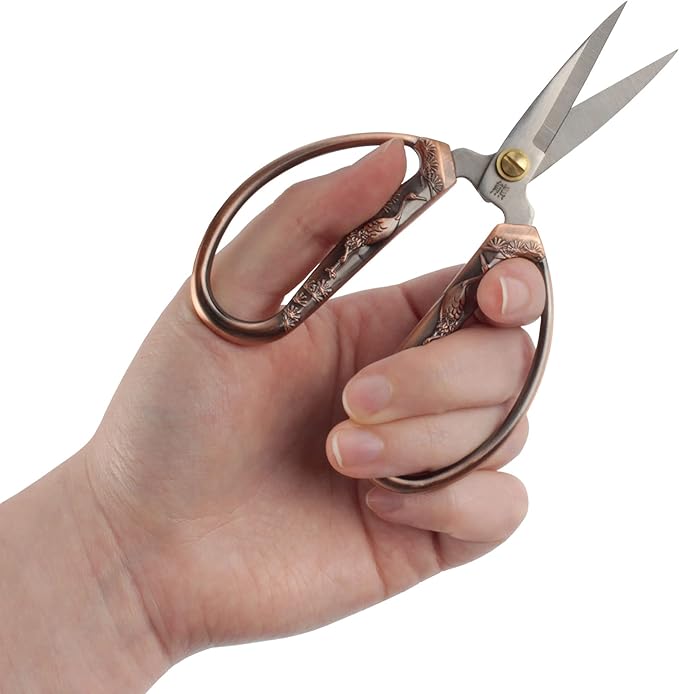 JubileeYarn Crane Motif Small Embroidery Craft Scissors - Copper - 1 Scissor