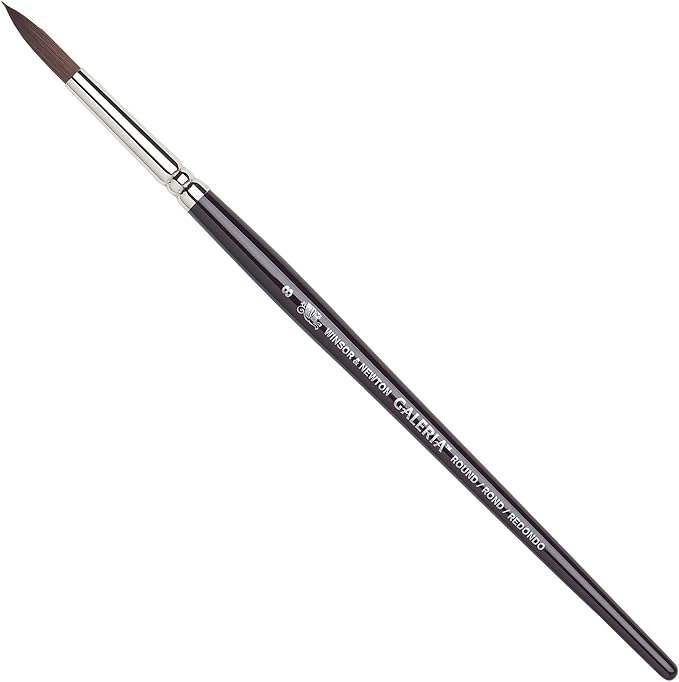 Winsor & Newton Galeria Round Short Handle Brush, Size 8