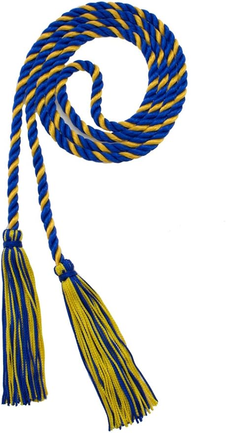 Tassel Depot Graduation Honor Cord - Royal/Gold - Every School Color Available - Made in USA