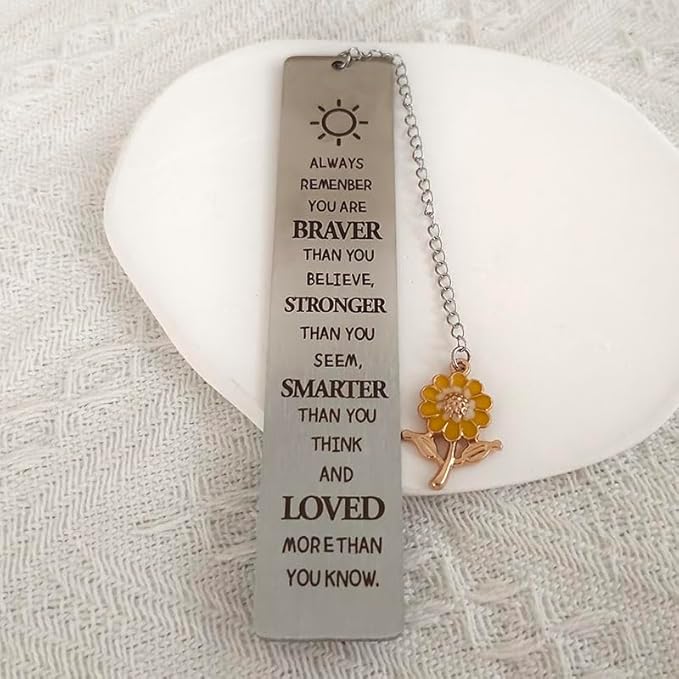Inspirational Gifts Bookmarks for Girls Women Always Remember You are Braver Bookmark for Coworker Daughter Book Reader Lovers Gifts for Bookworm Encouragement Gift for Niece