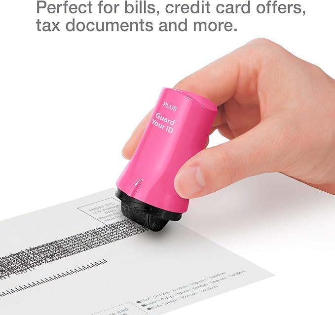 Guard Your ID Advanced Rollers Identity Theft Prevention Security Kits (Pink, Regular 3-Pack)