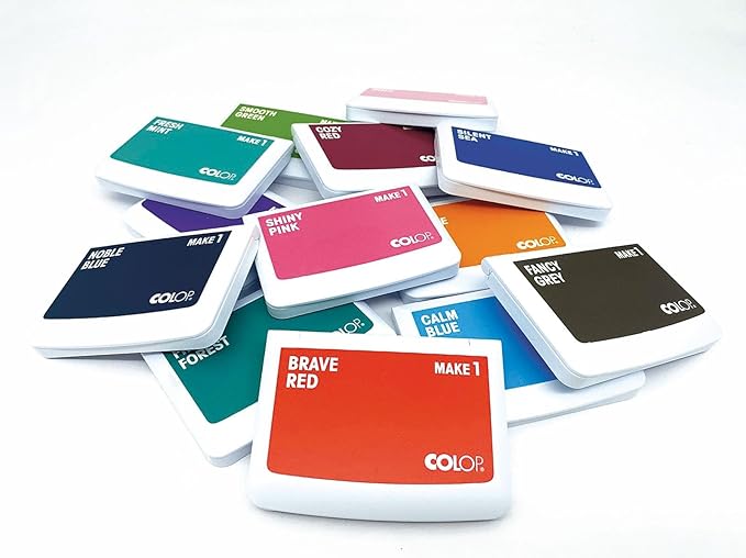 COLOP Make Series, Ink Stamp Pads, with Non-Toxic Premium Ink, Water-Based Acid-Free (Shiny Orange, Make 1-1-15/16" x 3-1/2")