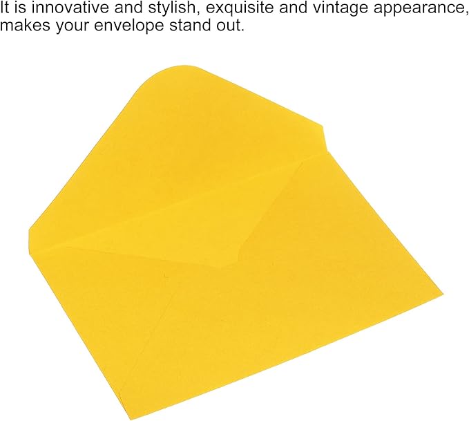 PATIKIL Mini Envelopes, 50 Pack Gift Cards Business Cards Envelope for Invitation Graduation, Yellow