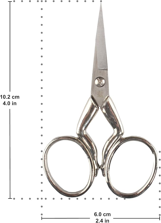 JubileeYarn Leg Shaped Cast Embroidery Craft Scissors - Silver - 10 Scissors