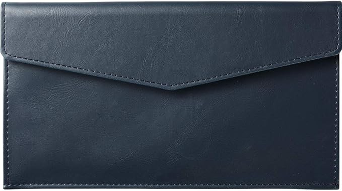 Kingjim 1994LU Nei Document Case, Envelope Size, Synthetic Leather, Leather, U, Navy