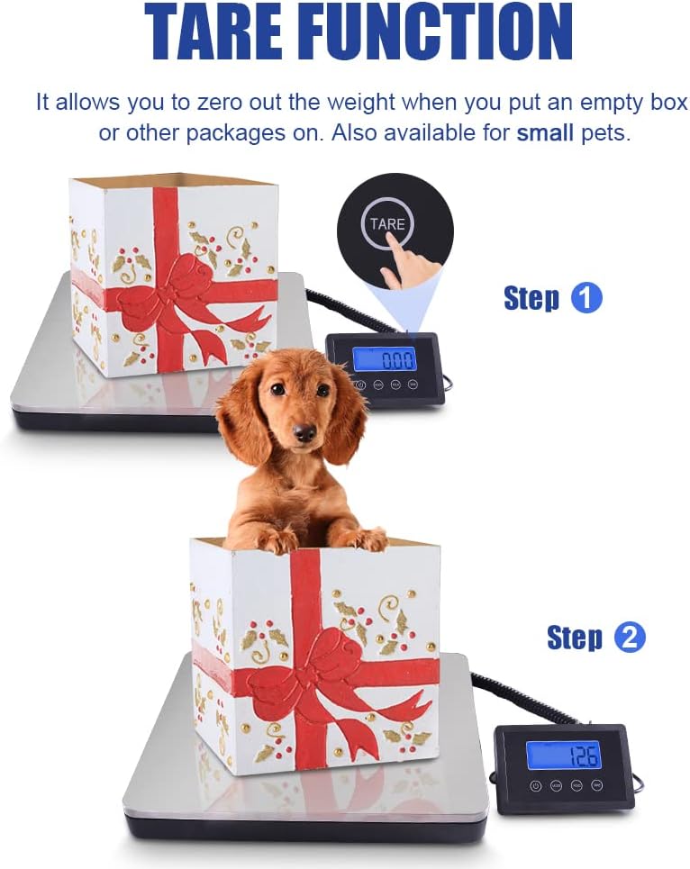 Fuzion Shipping Scale 360lb x 0.1lb, Stainless Steel Postal Scale with Timer/Hold/Tare, Digital Shipping Scale for Packages/Luggage, Battery & AC/DC Adapter