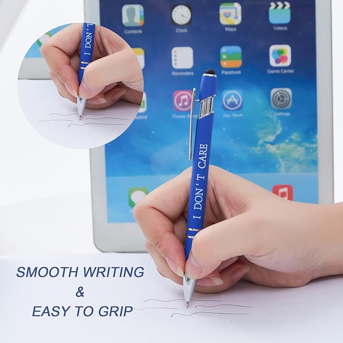 10PCS Funny Multicolored Ballpoint Pens with Complaining Quotes and Touch Screen Function Office Gifts Negative Passive Ballpoint Pens