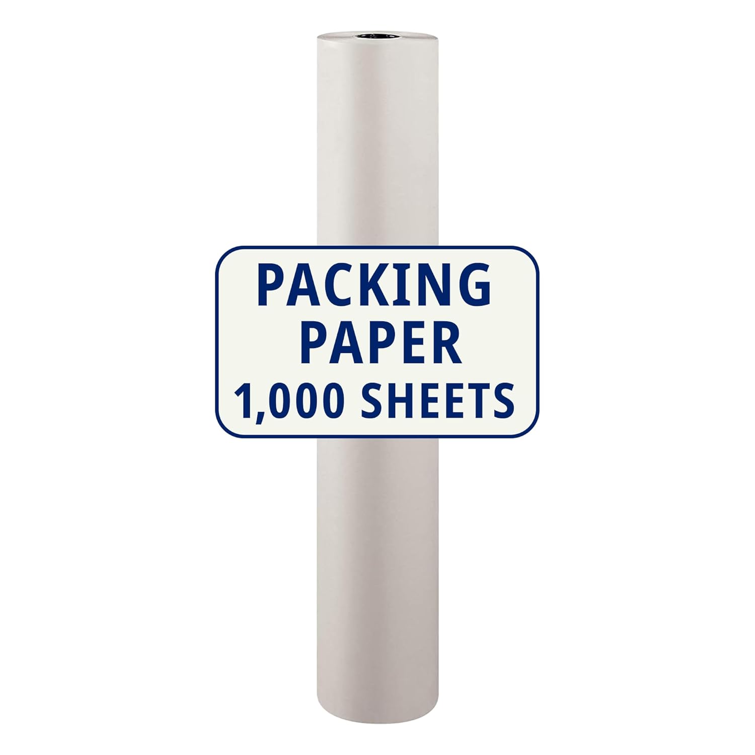 BOX USA Packing Paper Roll 1440'L x 48"W - 1,000 Sheets 17” Long Equivalent - Large White Newsprint for Shipping, Packaging, Storage and Moving Supplies
