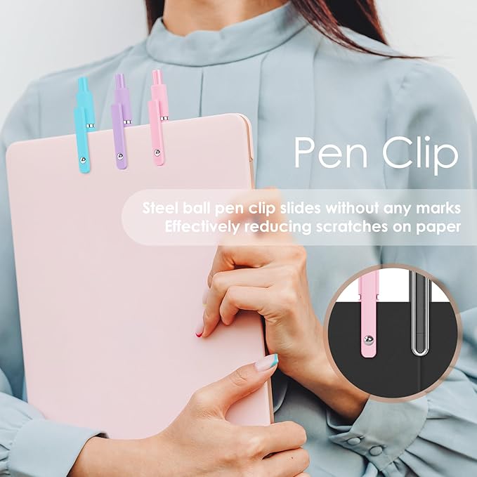 Birthday Gifts for Women, Easter Gifts for 4-12 Year Old Girl, Gel Pens, Teen Girl Easter Basket Stuffers, Preppy Stuff, Black Ink Pens for Journaling, Valentines Gifts for Teens, (5 Pcs Gradient)