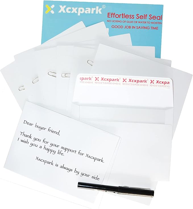 Blank White Cards,100 Qty 5.25 x 7.25 inches Printable A7 Envelopes & 100 Qty Folded Cards, DIY Greeting Cards for Invitations, Birthday, Photos, Documents, Wedding