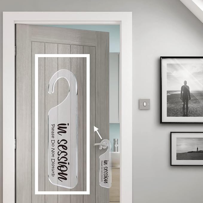 Do Not Disturb Door Sign Engraved Acrylic Hanger Handle Home Decor Acrylic Banner Acrylic Hanging Sign Door Plaque Handmade Office Hanging Sign In Session Acrylic