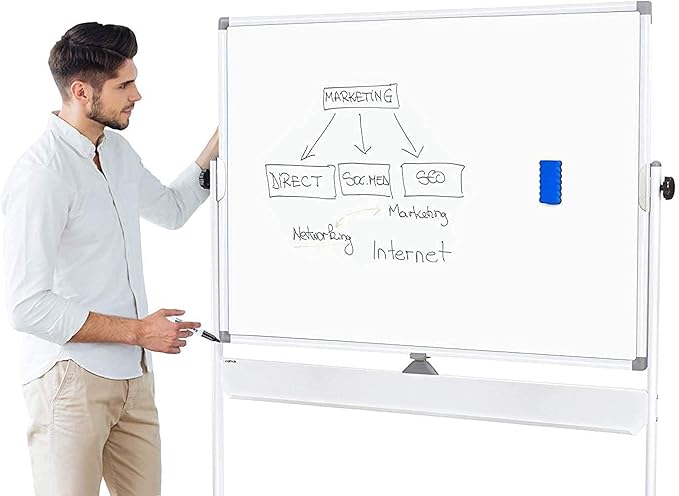 Chisel Tip Dry Erase Markers, 72 Pack Black Marker, Low-Odor White Board Markers, Office & School Supplies