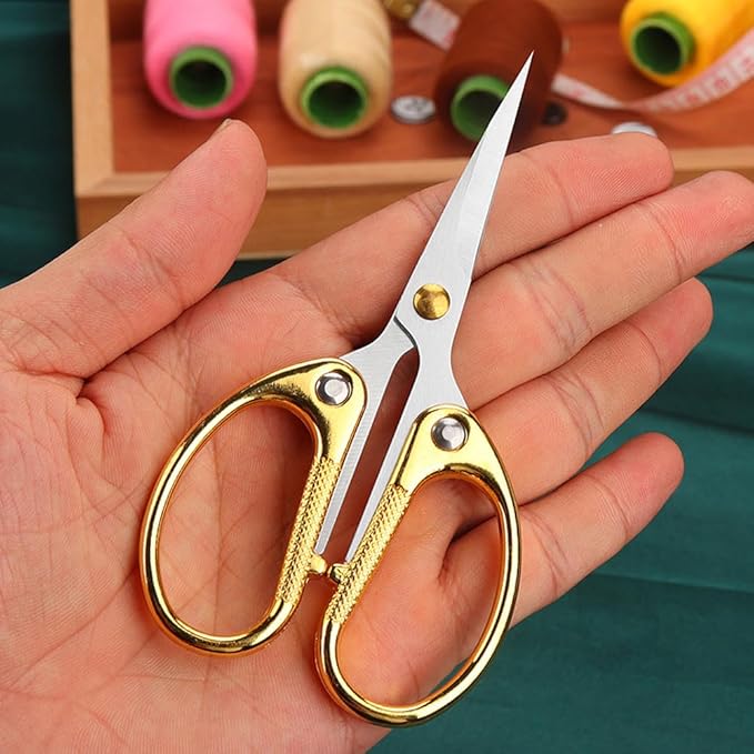 5-inch All Stainless Steel Office Scissors,Ultra Sharp Blade Shears,Sturdy Sharp Scissors for Office Home School Sewing Fabric Craft Supplies Multipurpose Scissors