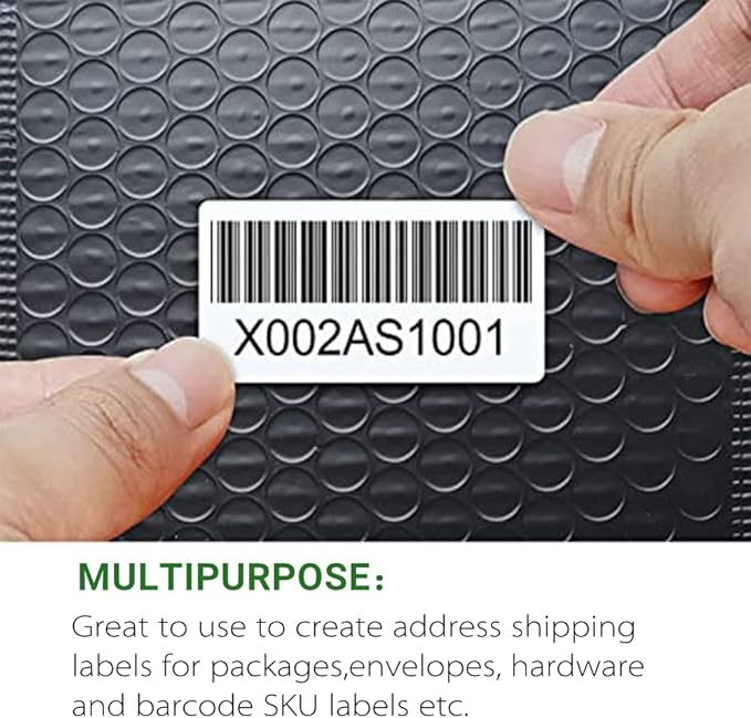 Hybsk 2x1 inch Direct Thermal Labels for Barcodes, Address, Compatible with Rollo Label Printer & Zebra Desktop Printers (2"x1",White)