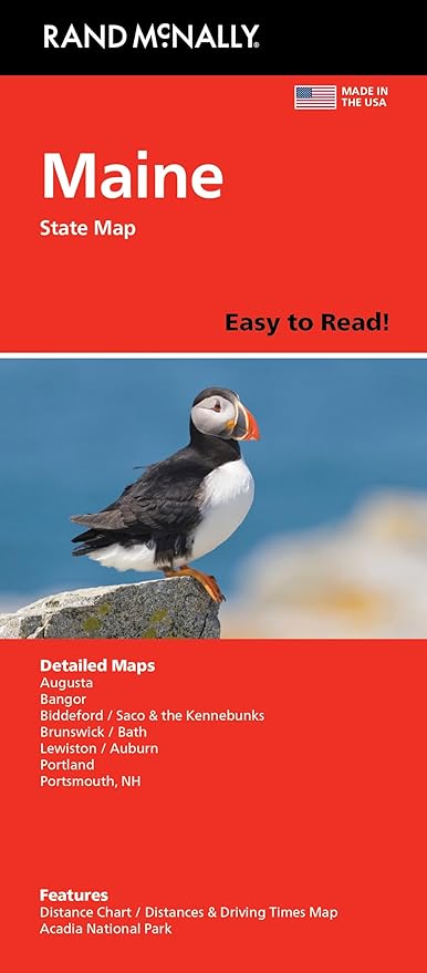 Rand McNally Easy to Read: Maine State Map