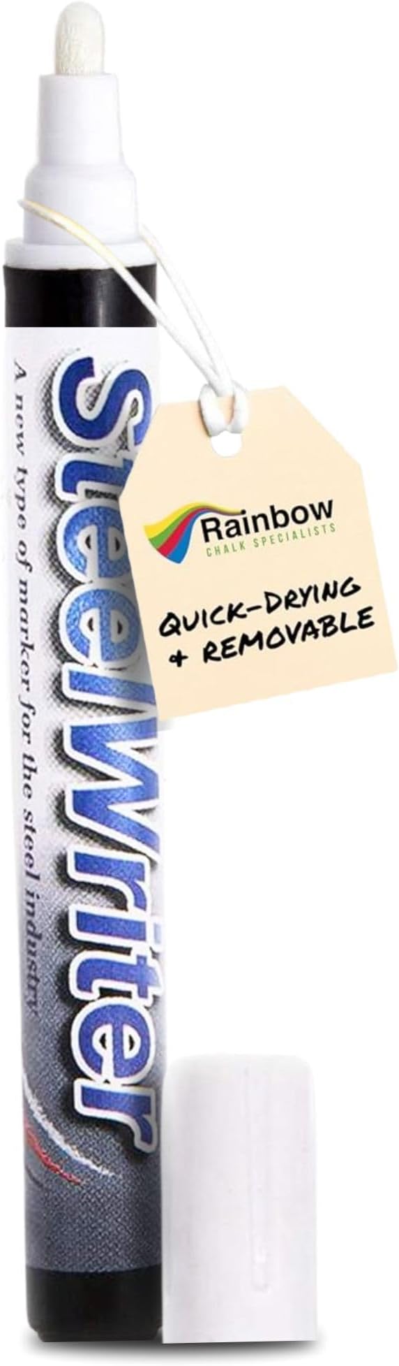 Metal Marking Paint Pen - Industrial Marker For Writing & Drawing on Steel and Metals - Washable Removable Paint Markers For Metal, Wet Erase Metal Paint, White Paint Pen for Construction and Welders